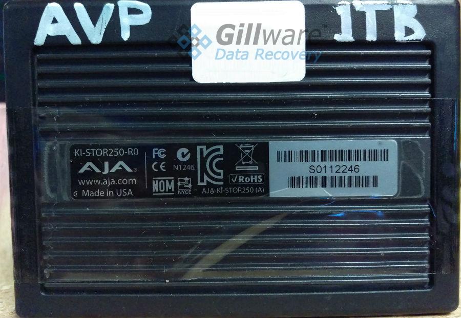 Our AJA data recovery experts took the hard drive out of this AJA Ki Pro storage module to recover its data.