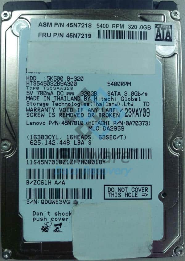 Hitachi hard disk repair